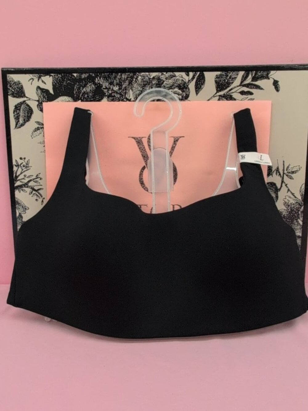 Victoria Secret Body by Victoria Luxe Contour Scoop Lightly Lined Bra L Black